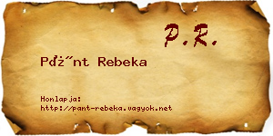 Pánt Rebeka névjegykártya